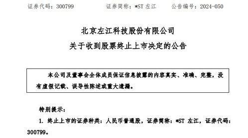 從昔日“最貴ST股”到退市整理 ST左江的隕落與啟示